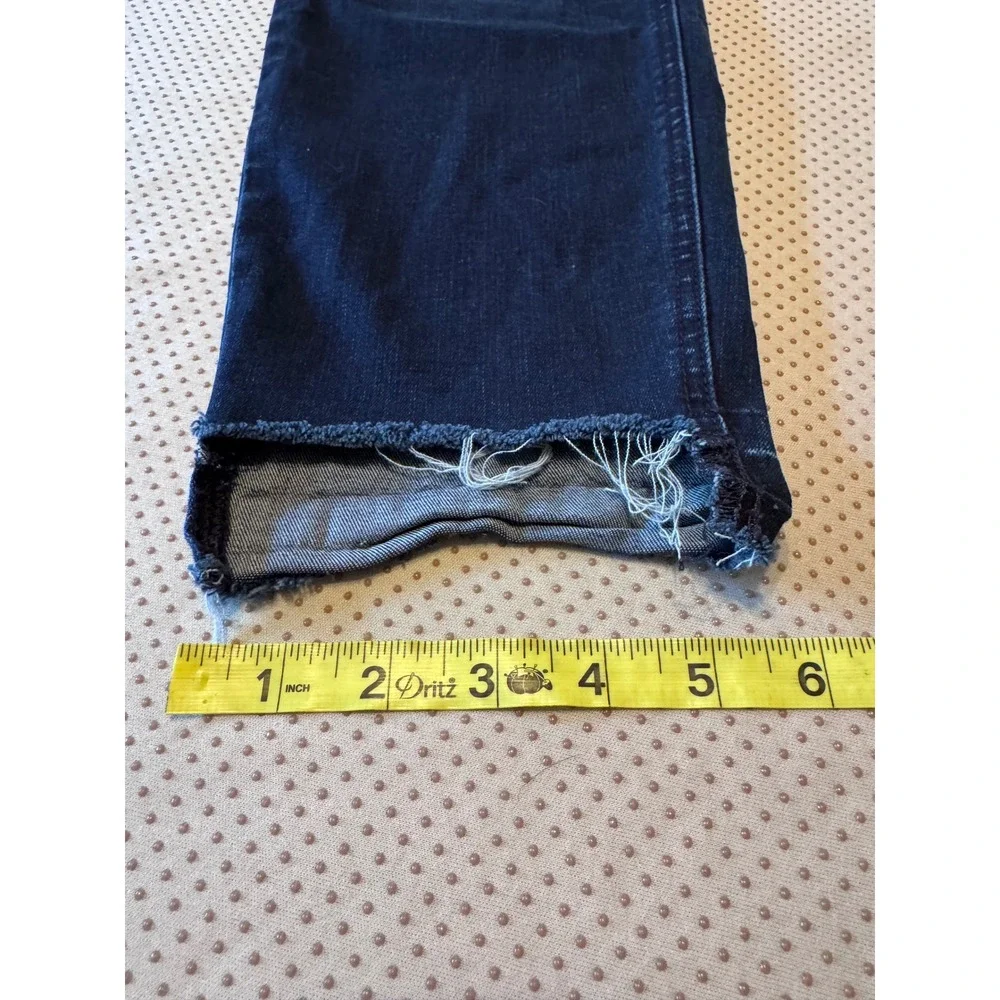 Kut from the Kloth Donna Ankle Skinny Jeans Dark Wash Raw Hem Size 14 Womens - Picture 6 of 7